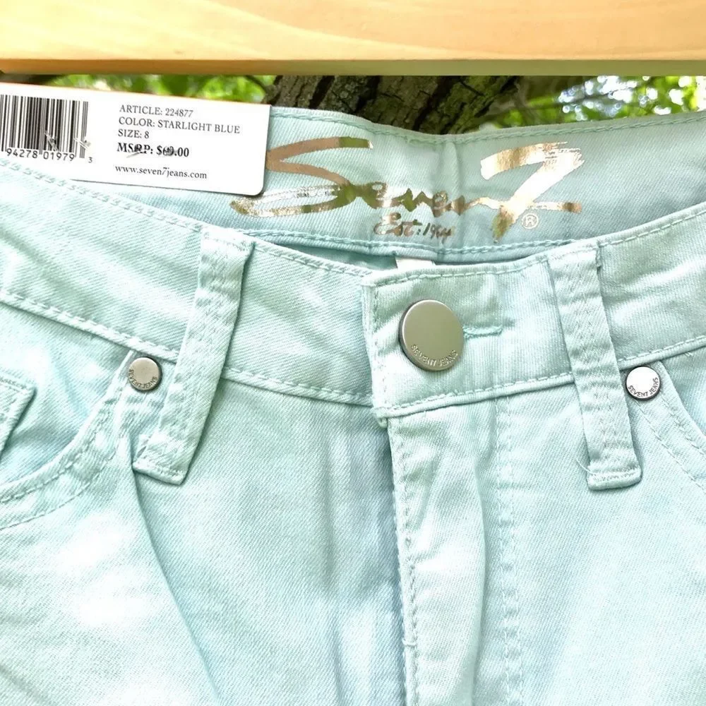 NWT $69 Seven7 | Hollywood | High Rise | Skinny Jeans in Starlight Blue 8 - Picture 5 of 15